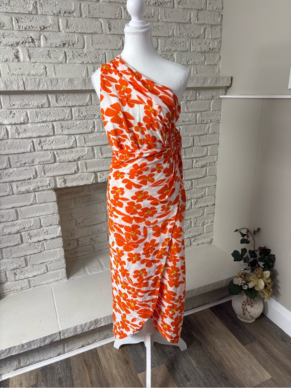 SIR. Chloe Upcycled Multi-Way Floral Linen Midi Dress Wrap Skirt